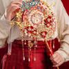 Ming Style Chinese Wedding Fan DIY Kit: Handmade Bride's Accessory