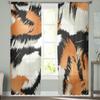 Wilde Tigerstreifen, transparente Fenstervorhänge für Wohnzimmer, Schlafzimmer, moderne Voile-Tüll-Vorhänge, Stoffvorhänge für die Küche