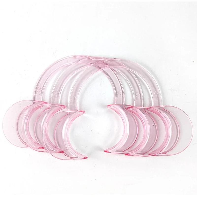 5Pcs Pink C-Shaped Dental Cheek Retractors Mouth Opener For Teeth Treatment Dentist Tools M Size