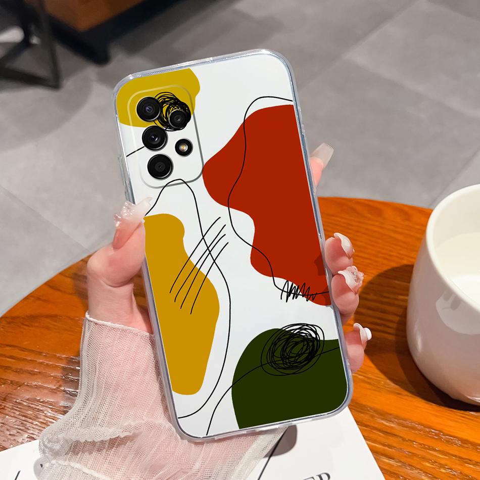 Flower Case For Samsung Galaxy A52 Phone Cover For Samsung A 52 Cases Soft Transparent Silicone Christmas Elk deer Back Covers