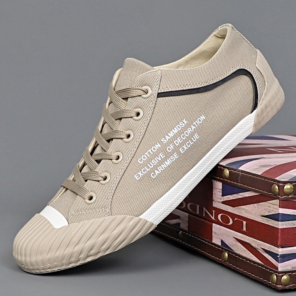 Fashion Men Canvas Shoes Lace Up Casual Sneakers Fashion Flat Breathable Comfortable New Hot Mens Vulcanized Shoes High Quality BM-018