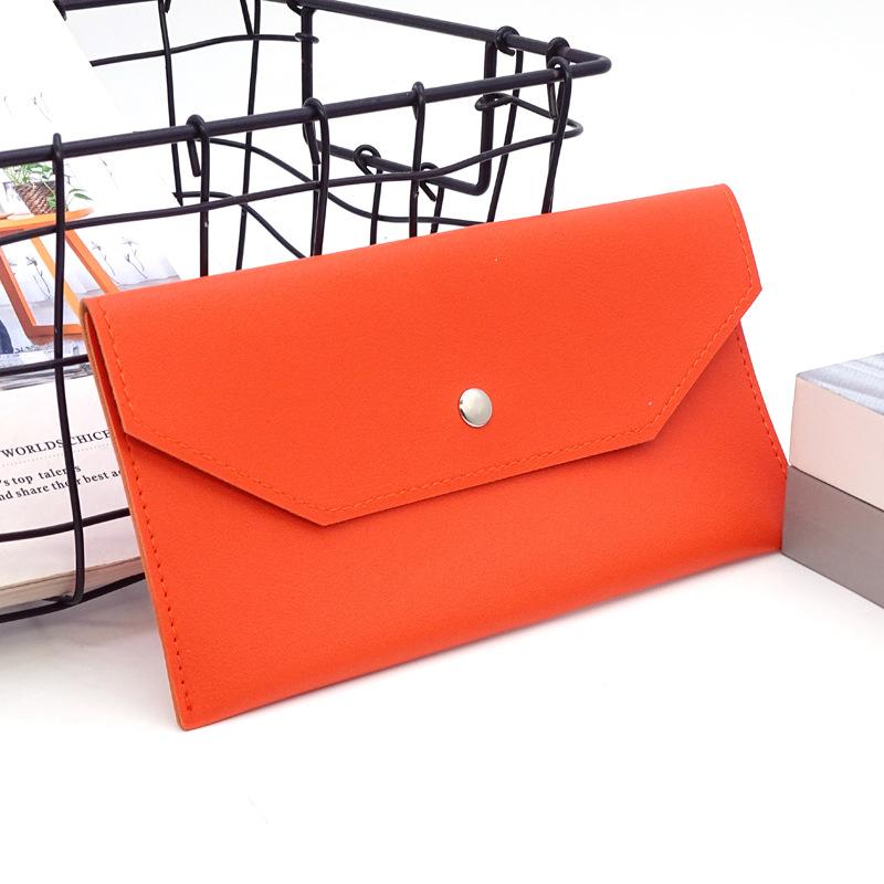 1PC Women Wallet Reusable Money Clip Wallet Cash Bank Card Storage Bag Long Style Ultra-thin Portable Leather