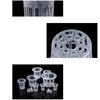10pcs Hydroponic Baskets Plant Veg Grow Nursery Cup Pot Tray Aeroponic Planter Mini Wide Lip Design Black and White Garden Tools