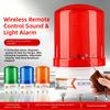 Wireless Remote Control Sound Light Alarm LED Flashing Lights PC Material 110dB Alarm Sound 220V Sentry Box Guard Warning Lights