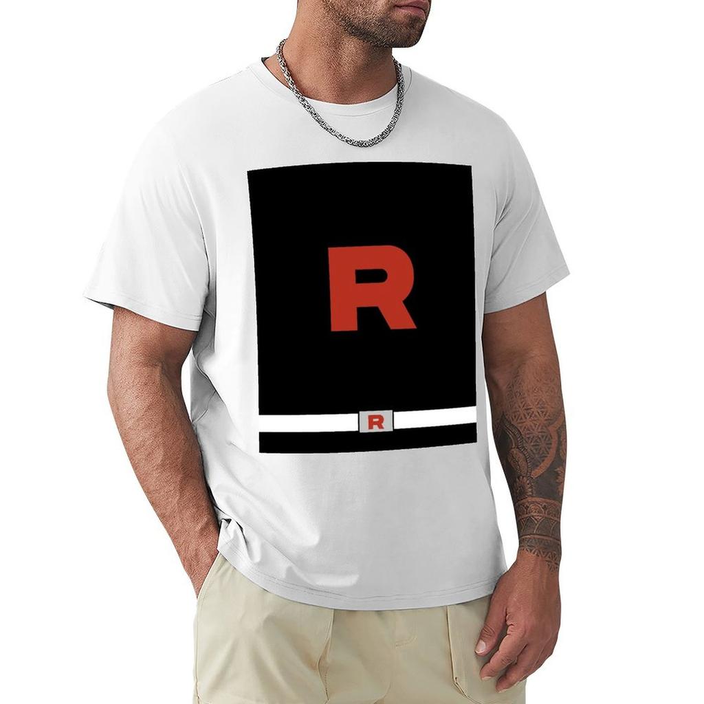 T-shirt Grunt del Team Rocket con Rocket Belt oversize di lusso designer ad asciugatura rapida taglie forti abbigliamento uomo magliette grafiche