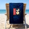 Lyon Football Crest Printed Beach Towel, Super Soft Microfiber, Perfect Gift Birthday, for Pool, Beach, Travel, for Family and Friends