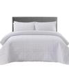 Ultrasonic Double-Sided Quilted Plaid Bedspread Set with Brushed Fabric