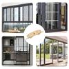 2Pcs Ball Bearing Sliding Glass Door Roller Replacement Total Load Bearing 120kg Patio Gate Rollers 1-1/4inch Sturdy Enduring