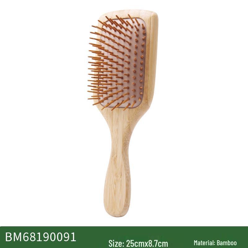 Women's Solid Wood Steel Needle Airbag Hair Comb for Styling and Smoothing