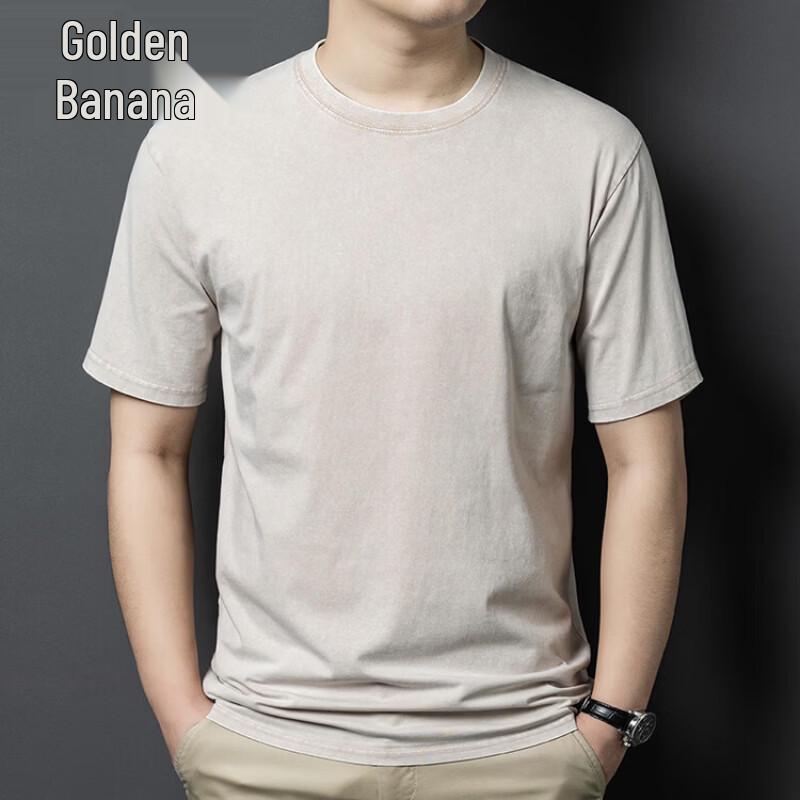 Men s Pure Cotton Wrinkle-Free Short Sleeve T-Shirt L