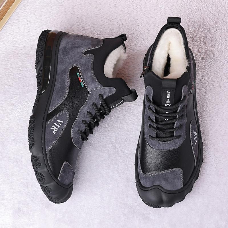 Winter Velvet Thickened Cotton Shoes Mid-outdoor Snow Boots Lightweight Sports Casual Shoes Warm Shoes