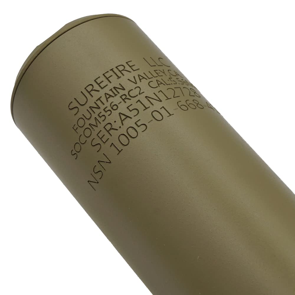 Ryohin Buhin 5KU 14mm CCW Silencer & Flash Hider Set (SF Type SOCOM556 RC2 Silencer & SF Type 4-Prong Flash Hider) Suppressor DE Dark Earth