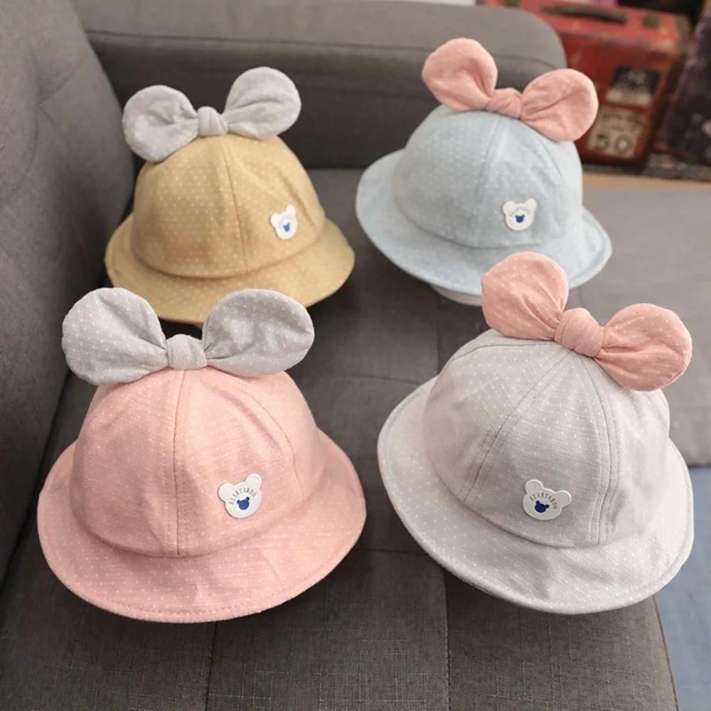 Cotton Baby Hat Lovely Bow Infant Hat Cute Kids Sun Hat  Photography