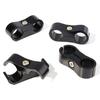 4pcs Black AN -6 AN6 14MM Braided Hose Separator Clamp Fitting Adapter Bracket