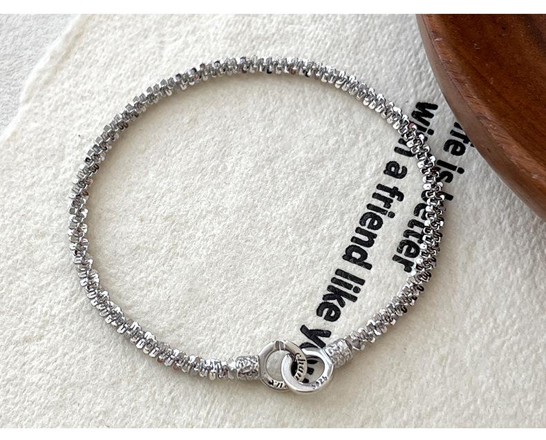 Banyan Tree S925 Silver Sparkling Luxury Women's Double Ring Bracelet 2024