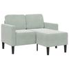 VidaXL 2-seater Sofa with L-shaped Chaise Lounge Light Grey 125 Cm Velvet, 2-seater Bedroom Sofa, Loveseat, Two-seater Sofa 4107069