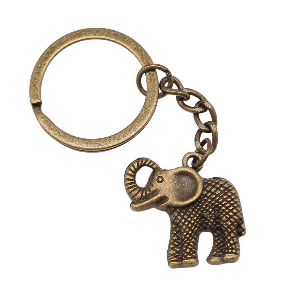 Pendants Elephant Charm Keychain Animal Theme Key Ring 28mm