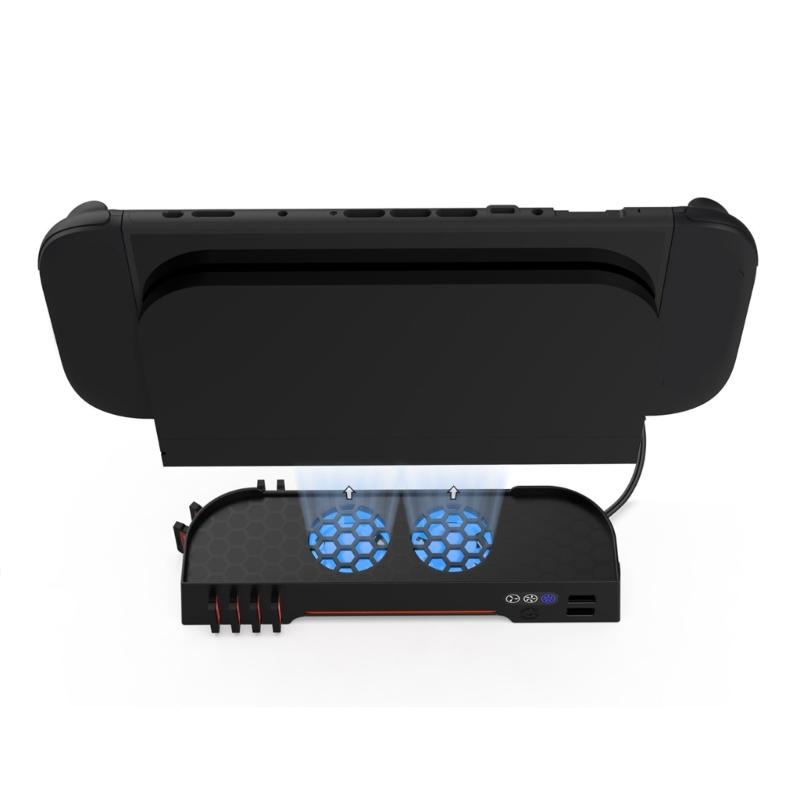 Console Dock Base with Speed Adjustable Cooling Fan Card Slot for NS2 Cooling Stand Support Bracket Storage Holder