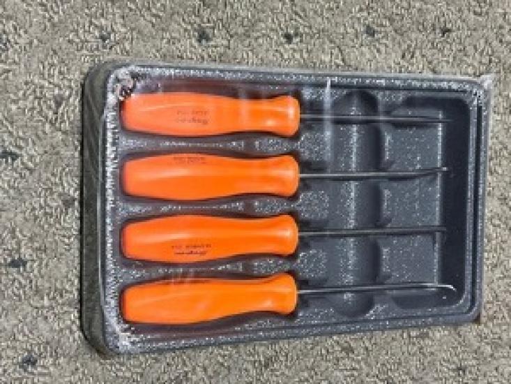 

Snap-on Pick Set ASA204BO Orange Old Grip HARD HANDLES NEW & SEALED
