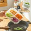 Refrigerador con tapa para caja de almacenamiento de cuatro compartimentos