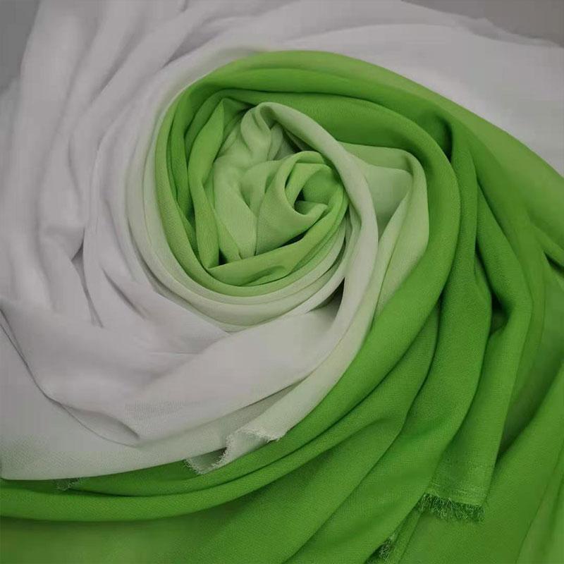 1x1.5m Gradient Color Chiffon Fabric for Chinese Hanfu Dance Costume Dress DIY Sewing Wedding Party Background Decor Craft