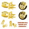 RF Copper Connector Plug Socket for 1.6mm Nut Edge Clip SMA Female Jack Male Plug Adapter Solder Edge PCB Straight Angle Mount