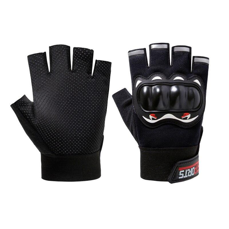 Men Half Finger Gloves Slip Rresistant Wear-resistant Racing Off-road Shatterproof Breathable Motorcycle Bicycle Glove