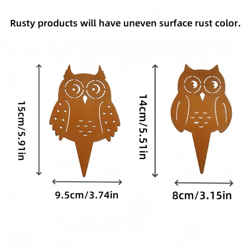 Metal Rusted Animal Garden Stake Art Crafts Statue Backyard Garden Yard Sidewalk Outdoor Backyard Decoration
