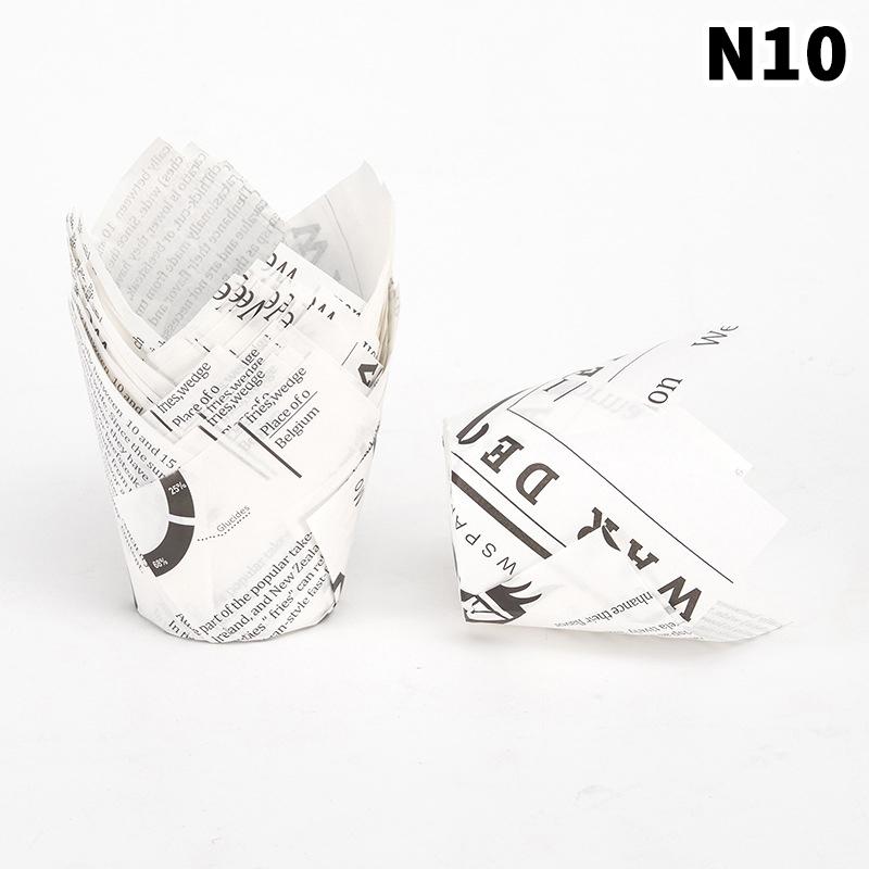 50Pcs/Sets Tulip Muffin Cupcake Paper Cups Oilproof Cupcakes Liners Baking Cake Box Cake Decorating Diy Tools Muffin Wrap Cases