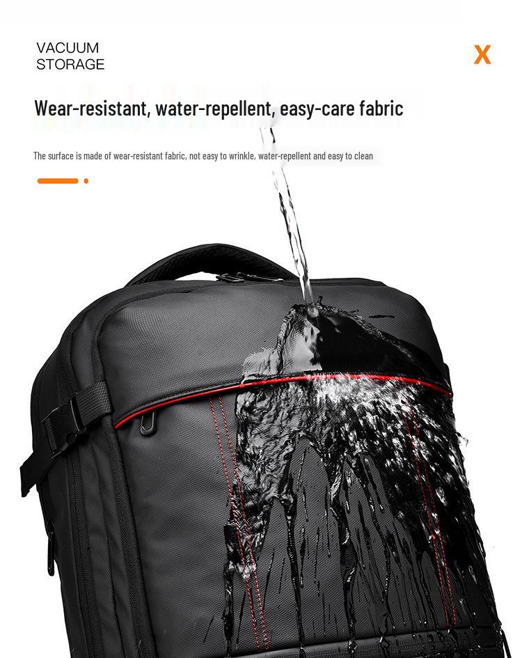 Men's Expandable Business Travel Backpack - Large Capacity & Multifunctional Vacuum Compression Design