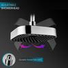 ABS,5-INCH Single Flow Overhead Shower With 9-INCH Arm and Wall Flange