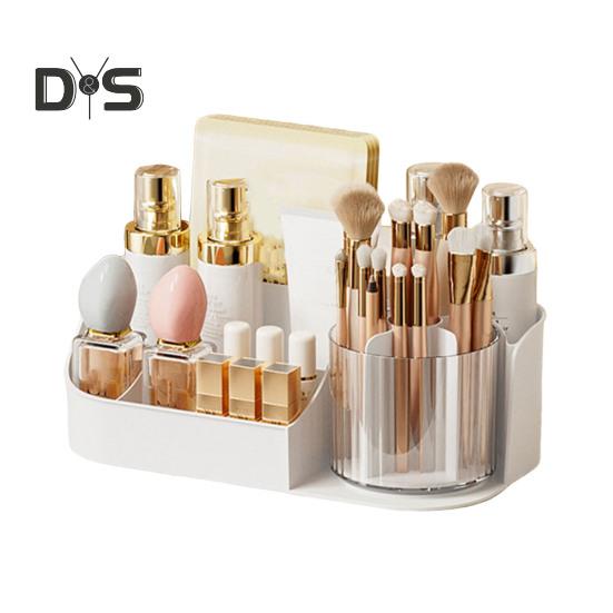 

2-уровневый ящик для хранения косметики, органайзер для ванной комнаты, большая вместимость, простая сборка, многоцелевой органайзер для косметики Single Layer белый