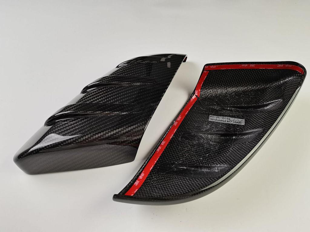 Carbon Fiber Rearview Mirror Cover for 10th Gen Honda Civic - Dry Carbon Exterior Enhancement