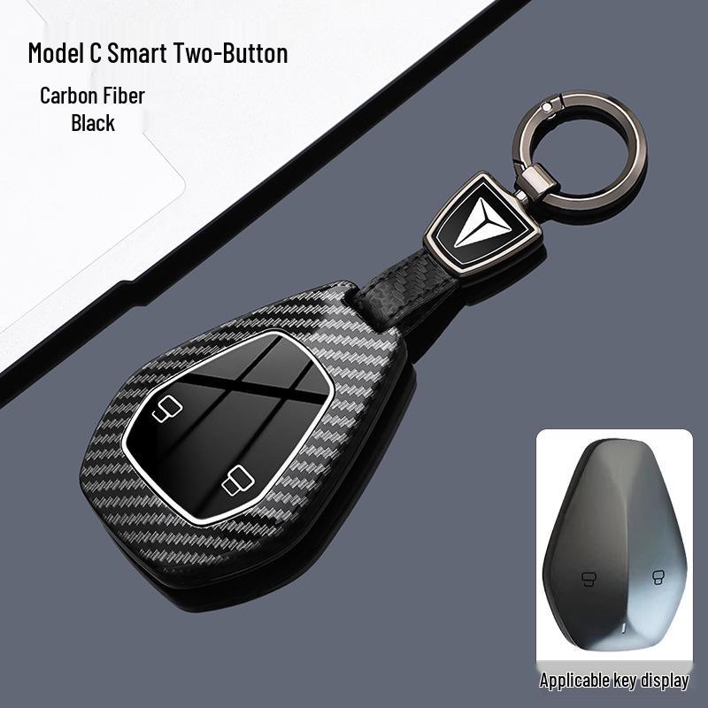 Tiefblau L07 Kohlefaser ABS Smart Key Hülle für Changan