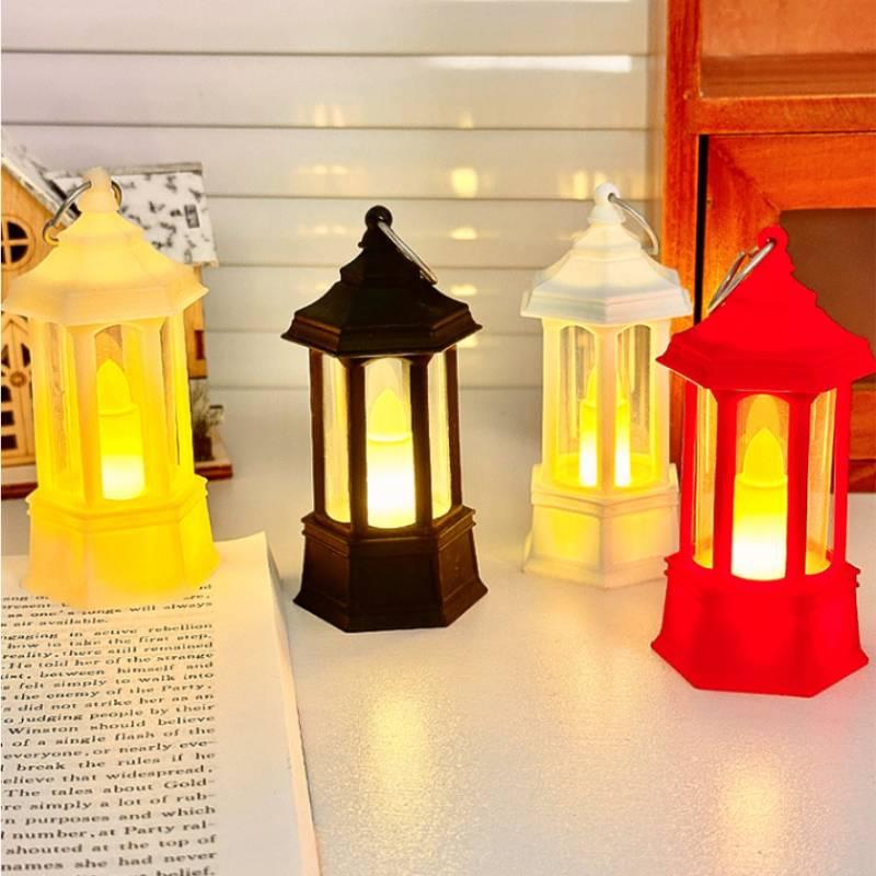Geometric 3d Shape Mini Night Light Ins Style Led Electronic Candle Light Retro European Style Decoration