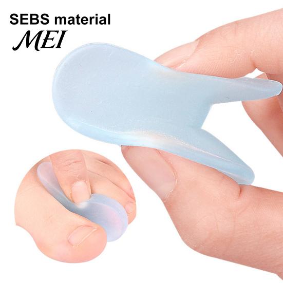 Flexible Toe Spacer 2PCS Gel Separator, Soft Flared Spreader Straightener, Ultra-Thin Non-Slip A-shaped Separator Comfortable Bunion Corrector,