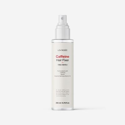 Rob Rose Spray Fixativ cu Cafeină pentru Păr 200ml / Fixativ pentru Stylingul Părului Negru Fixare Naturală, 1 buc.