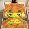 Pok É Mon Cute Pikachu Print Flannel Blanket,High Quality Comfortable for All Seasons,Home Decor,Warmth and Comfort,Perfect for Christmas Gifts