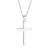 925 Sterling Silver Cross Necklace Fashion Pendant Collarbone Chain Women's Sweater Chain