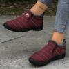 Women’s Large-Size Fleece-Lined Cotton Snow Boots, Warm Thickened Casual Shoes