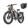 Bicicleta Elétrica OTIDA X2 3000W 70KM/H Motor Duplo, 52V30Ah, Pneus Largos 26 Polegadas, Bicicleta de Montanha Elétrica, Motocicleta Elétrica para Adultos
