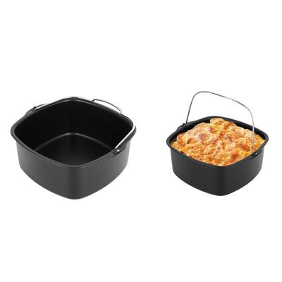 Metall Quadratischer Kuchenkorb Heißluftfritteuse Zubehör Kohlenstoffstahl Material Heißluftfritteuse Kuchenkorb Geeignet für 8QT Heißluftfritteusen