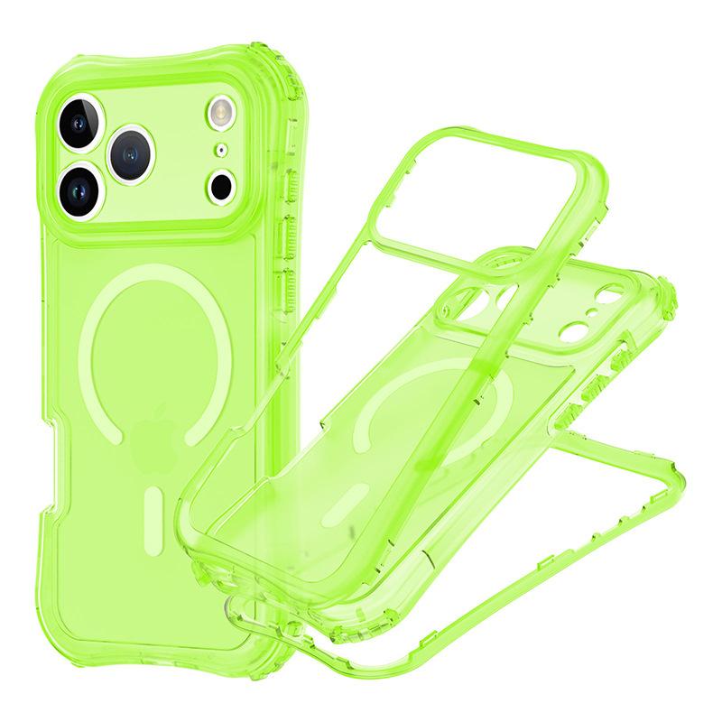 Für IP17promax Anti-Fall Handyhülle Magnetische Absorption Taille Schönheit Drei-in-Eins TPU Kamera Feine Poren Hautgefühl Technologie