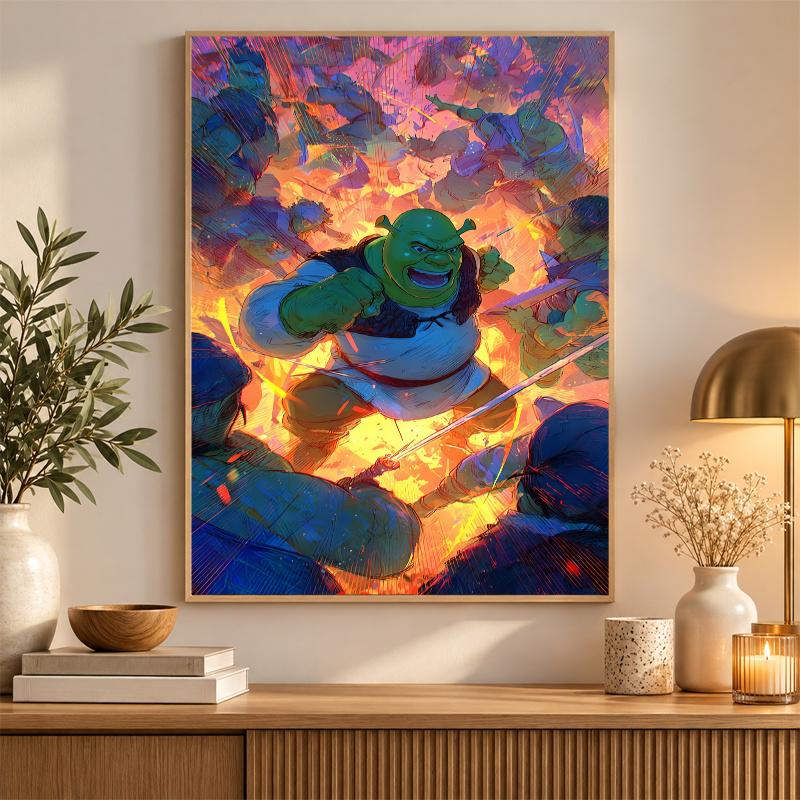 Shrek Diamond Painting Kit 5D Full Drill DIY Diamond Mosaic Wall Art Home Decor