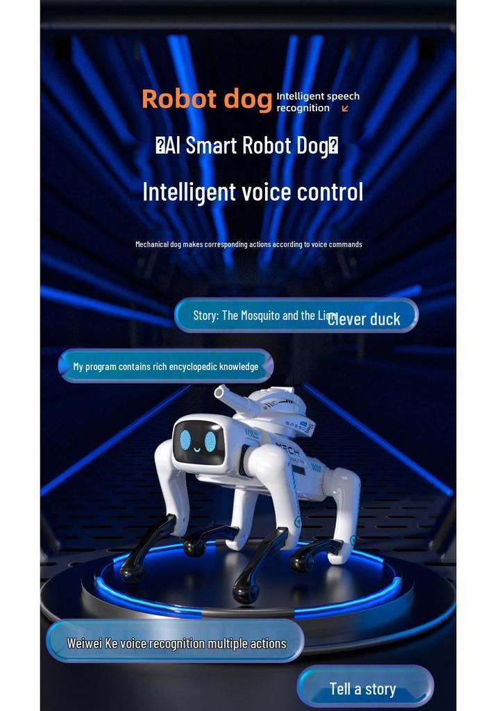 AI Bionic Combat Robot Dog with Remote & Voice Command