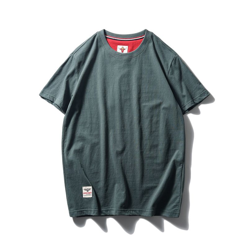 Heavy Weight Pure Color Export Export Men Short Sleeve T-Shirt