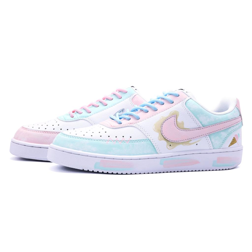 Nike Court Vision 1 Crushed Ice On A Summer Day Slip Resistant Abrasion Resistant Low top Skateboard Shoes Unisex DH2987-101(team488-)