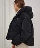 Maloupe 6313 Crop Hooded Down Jumper (Black)