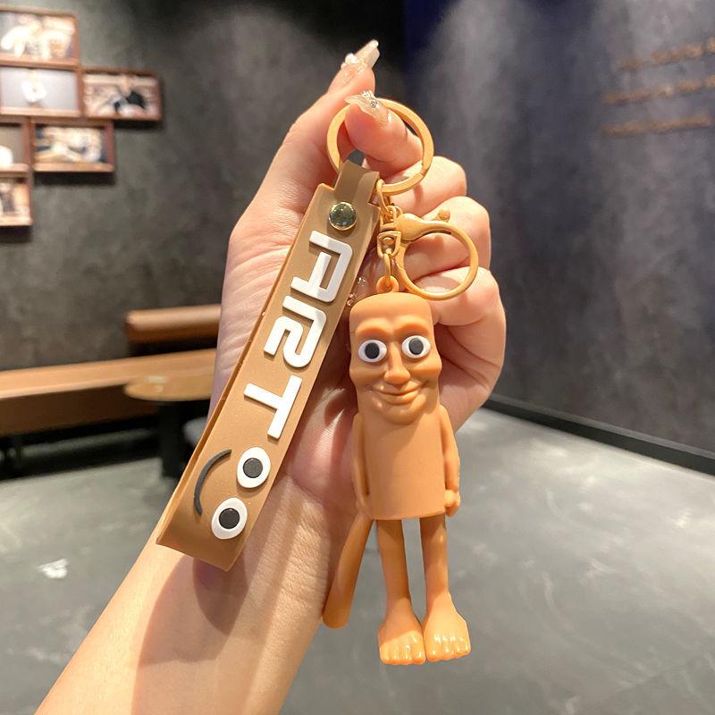 

Italian Brainrot Tung Tung Tung Sahur Pvc Keychain Cartoon Figurine Abstract Model Keyring Desktop Car Hanging Pendant Cute Gift