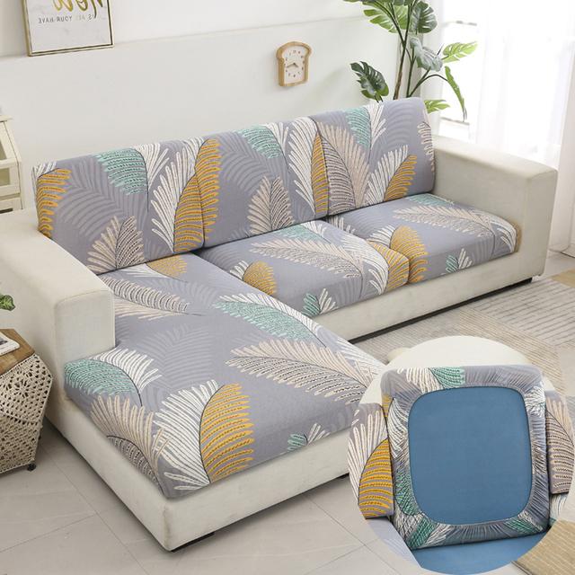 Neue Blumenmuster Stretch Wohnsofa Sitzkissenbezug Rückenlehnenbezug Schutzhülle für Couch Wohnsofa Abdeckung L-Form Chaiselongue Überwurf-Sets